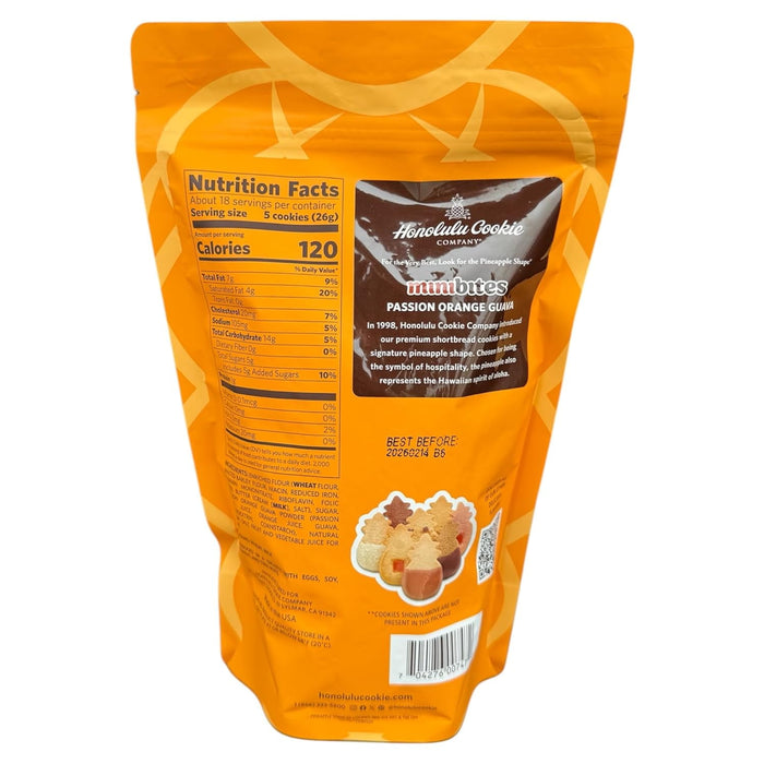 Honolulu Cookie Company Passion Orange Guava Mini Bites Shortbread Cookies