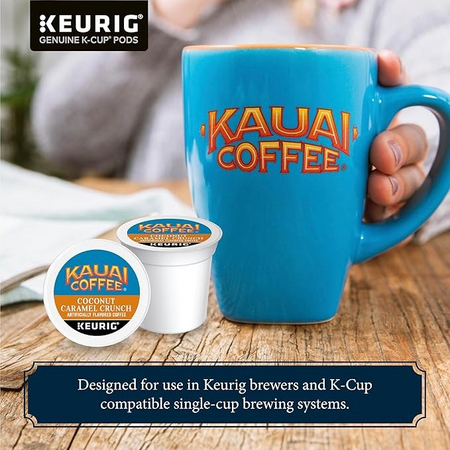 Kauai Coffee Coconut Caramel Crunch Roast K-Cup