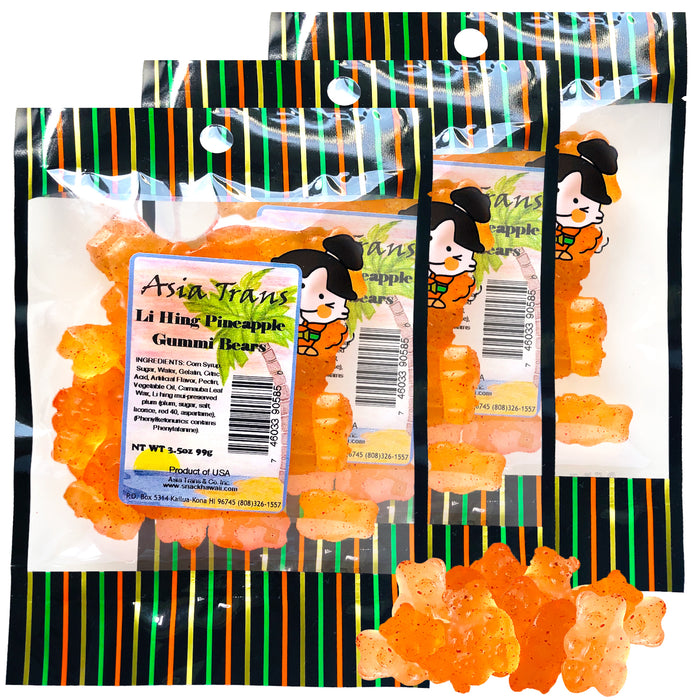 Li Hing Mui Pineapple Gummy Bears