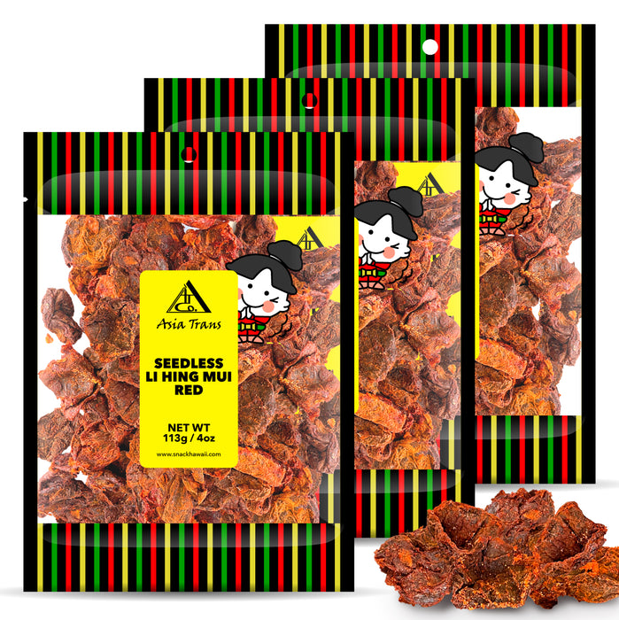 Seedless Li Hing Mui Red 4 oz (Pack of 3)