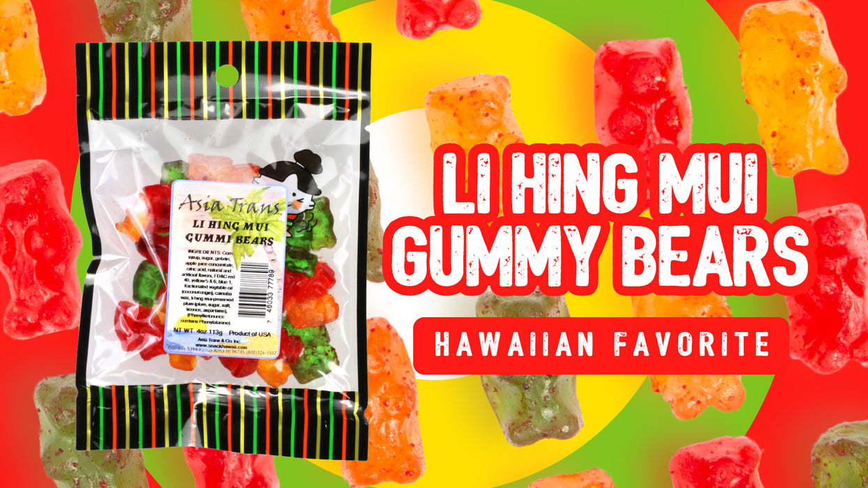 Li Hing Mui Gummy Bears: Li Hing Mui Gummy Candy