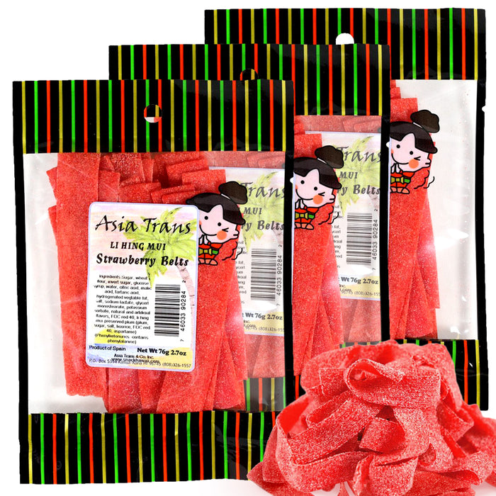 Li Hing Mui Strawberry Belts