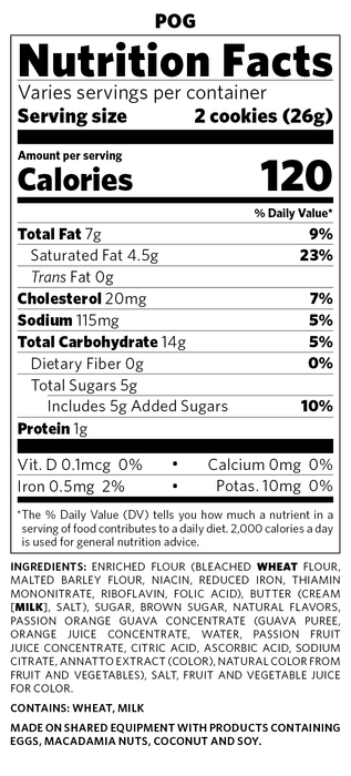 Honolulu Cookie Company Passion Orange Guava Mini Bites Shortbread Cookies