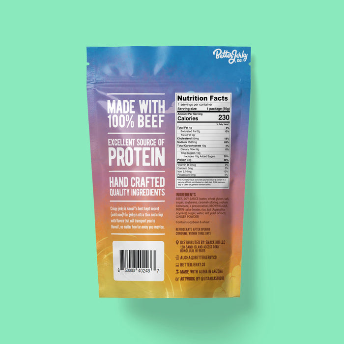 Hawaiian Style Crispy Teriyaki Beef Jerky