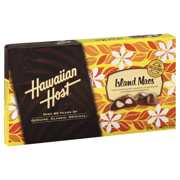 Hawaiian Host Island Macs Chocolate Covered Macadamia Nuts