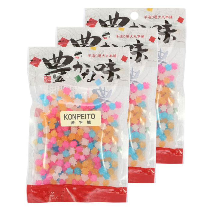 Japanese Konpeito Hard Candy - 3 pack
