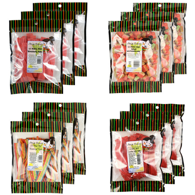 Li Hing Mui Large Gummy Combo Bundle - 12 Pack