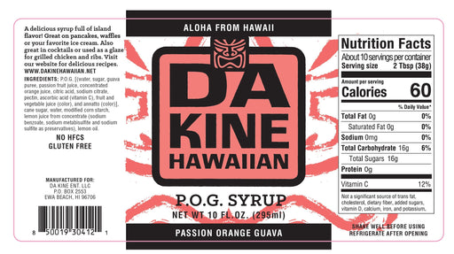 Da Kine Hawaiian POG (Passion Orange Guava) Syrup