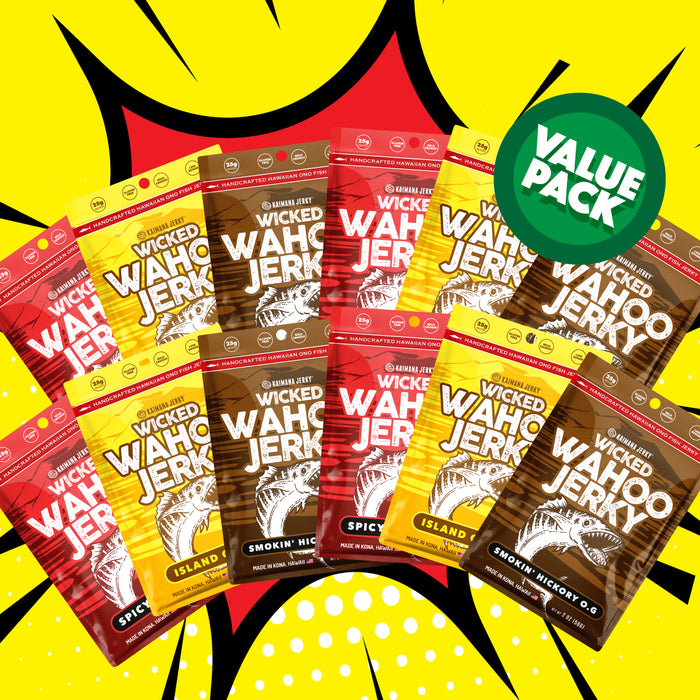 Kaimana Wahoo Jerky - Variety 12 Pack