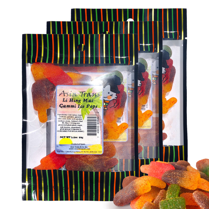 Li Hing Mui Gummi Ice Pops: Hawaiian Ice Pops