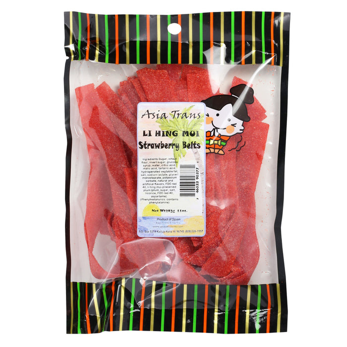 Li Hing Mui Strawberry Belts 10 oz