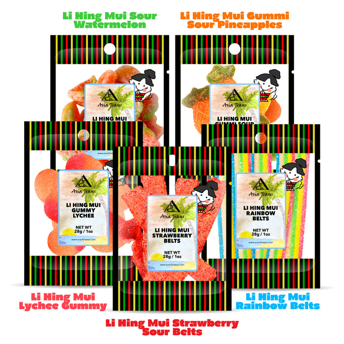 Li Hing Mui Gummy Candy Sampler Variety Pack — Snack Hawaii