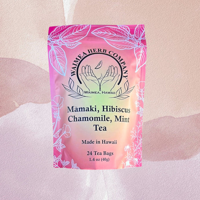 Waimea Herb Company Mamaki Hibiscus Chamomile Mint Tea