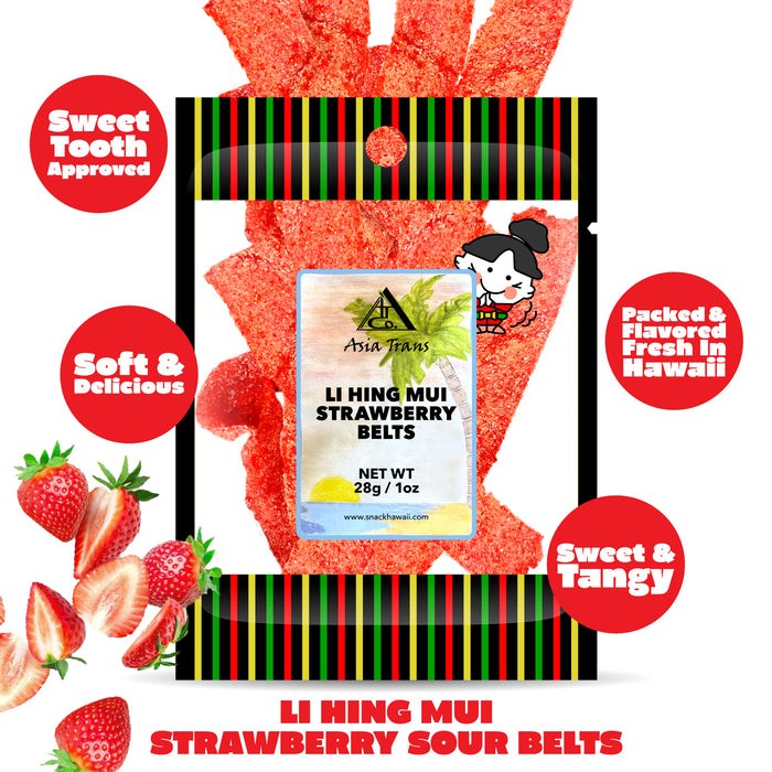 Li Hing Mui Strawberry Belts