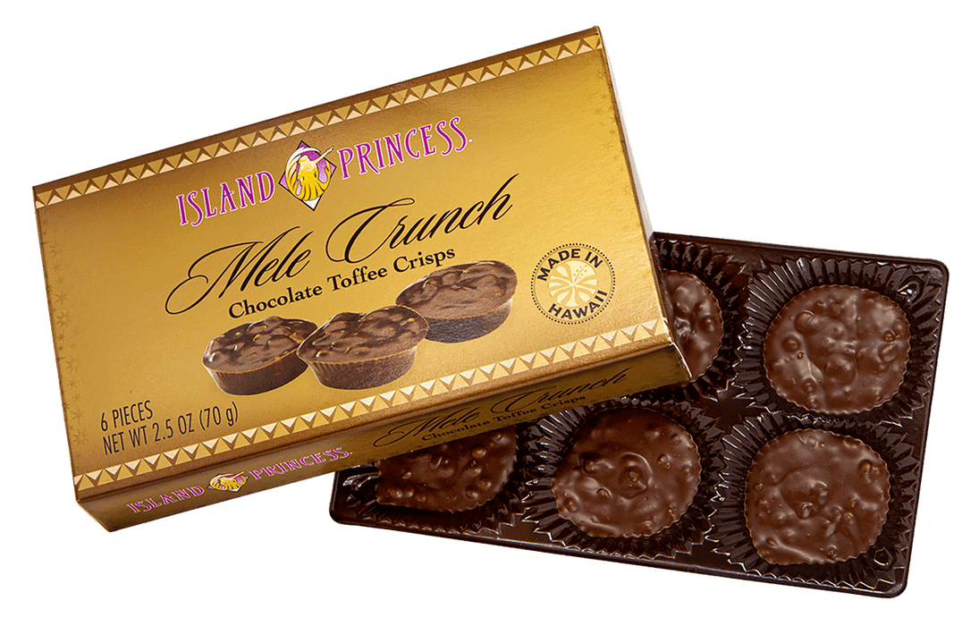 Island Princess Mele Crunch Chocolate Toffee Crisps - 3 Pack