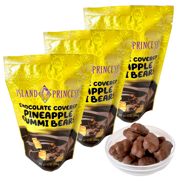 Island Princess Chocolate Covered Pineapple Gummi Bear