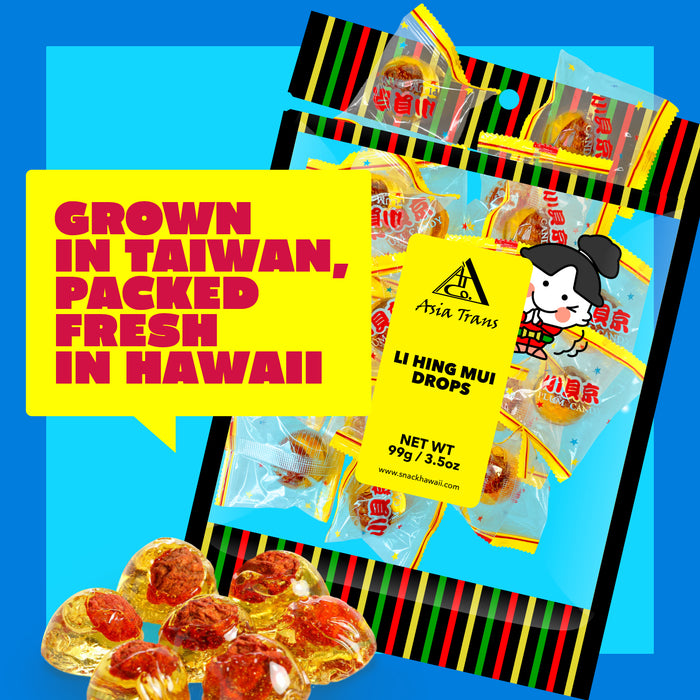 Li Hing Mui Drops (Golden Plum) - 2 Pack (2/3.5 oz)