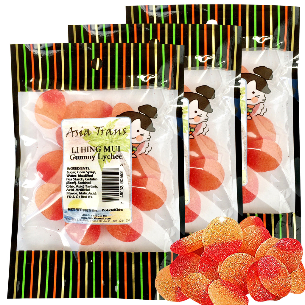 Li Hing Mui Gummy Lychee | Hawaiian Snacks | Snack Hawaii