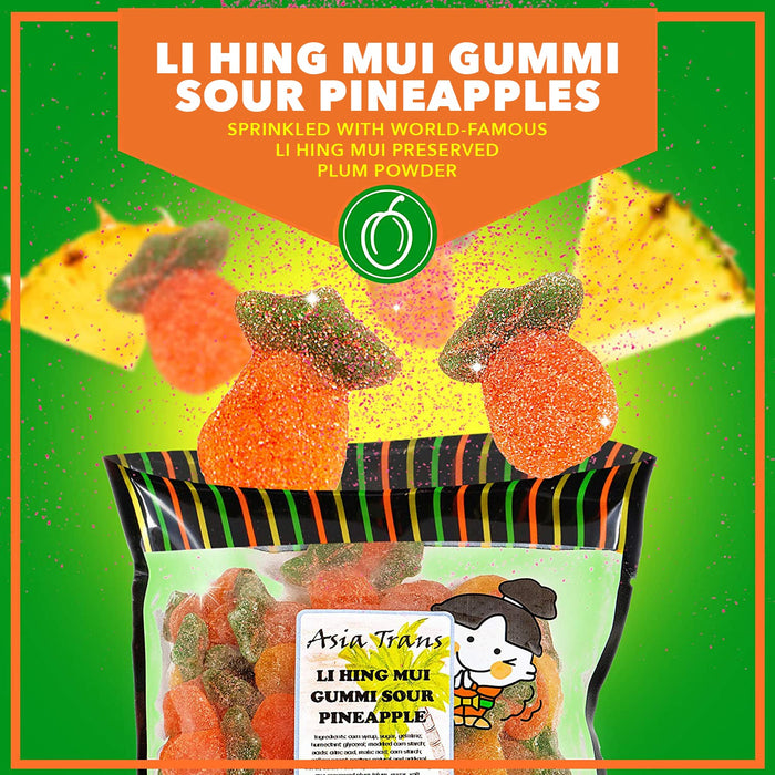 Li Hing Mui Gummi Sour Pineapples