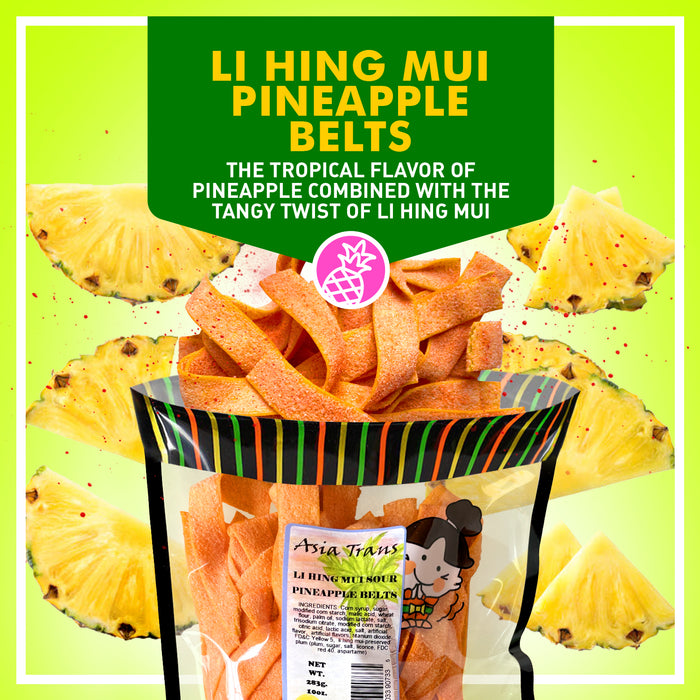 Li Heling Li Hing Pineapple Sour Belts: Snack Hawaii: Hawaiian Snacks