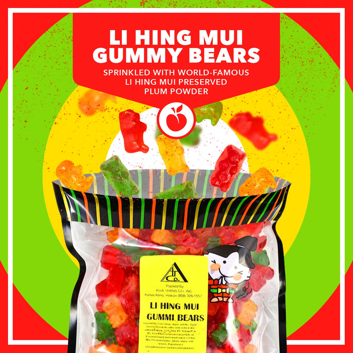 Li Hing Mui Gummy Bears - 3 Pack (3/4 oz)