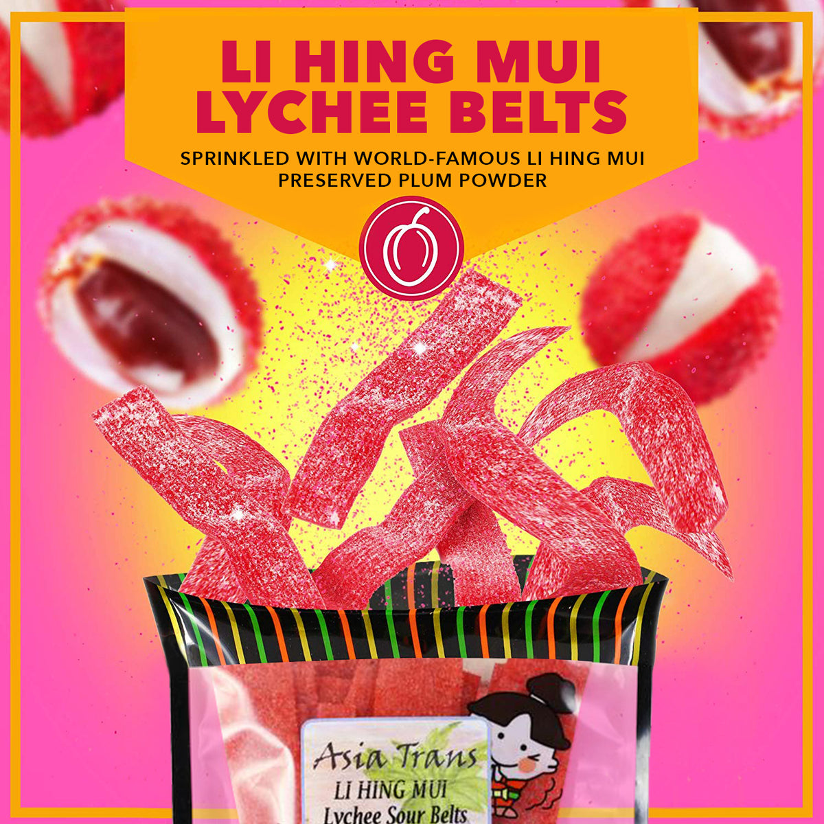 Li Hing Mui Lychee Sour Belts — Snack Hawaii