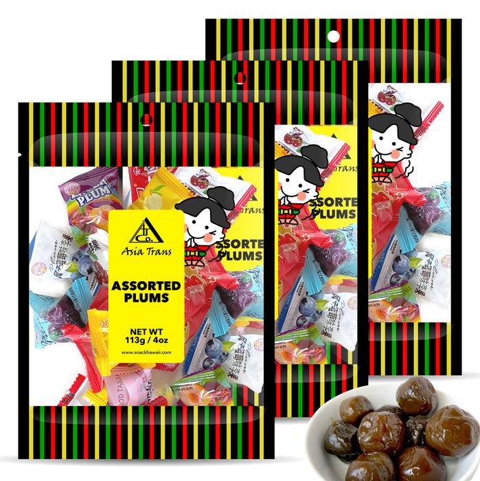 Assorted Preserved Plums - Aspartame Free and Individually Wrapped