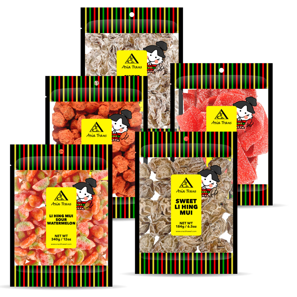 Li Hing Mui Bestsellers Bundle: Sweet & Tangy Hawaiian Snacks