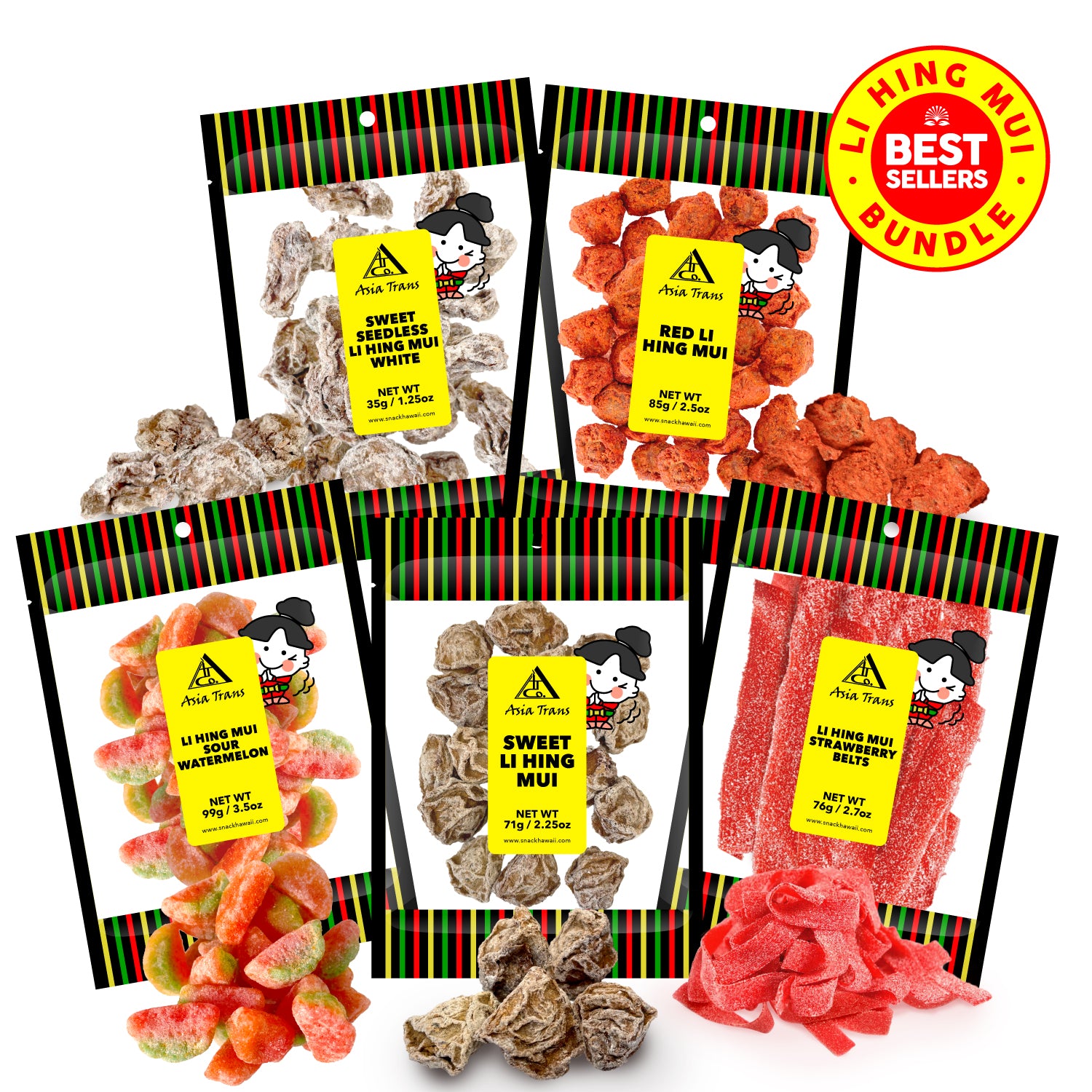 Li Hing Mui Bestsellers Bundle: Local Hawaiian Treat
