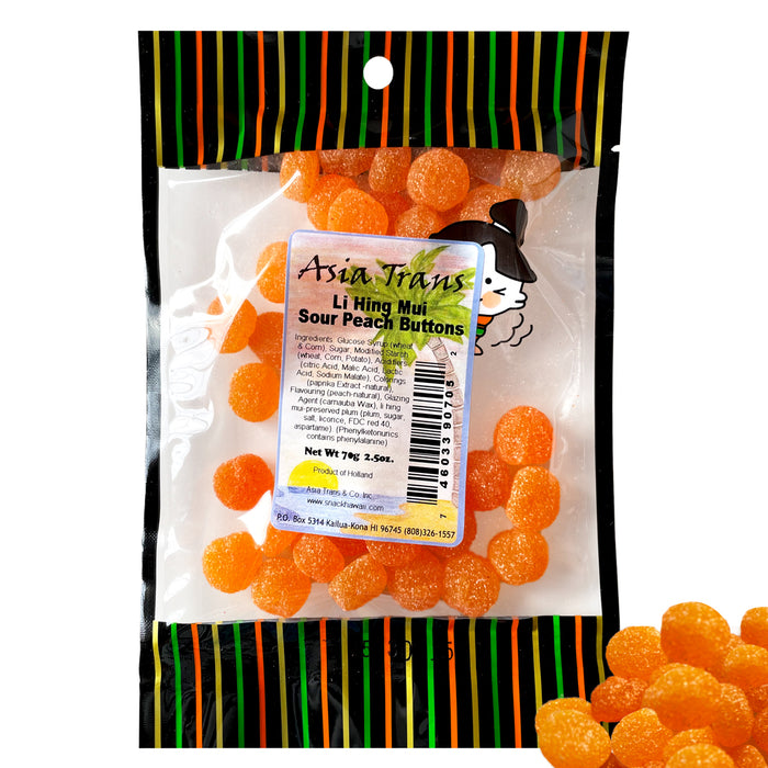Li Hing Mui Sour Peach Buttons