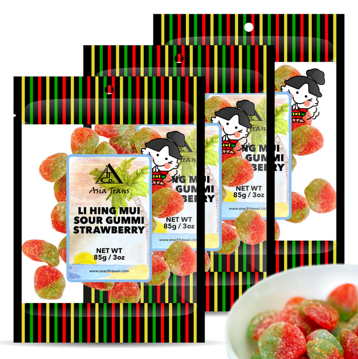 Li Hing Mui Sour Gummi Strawberry
