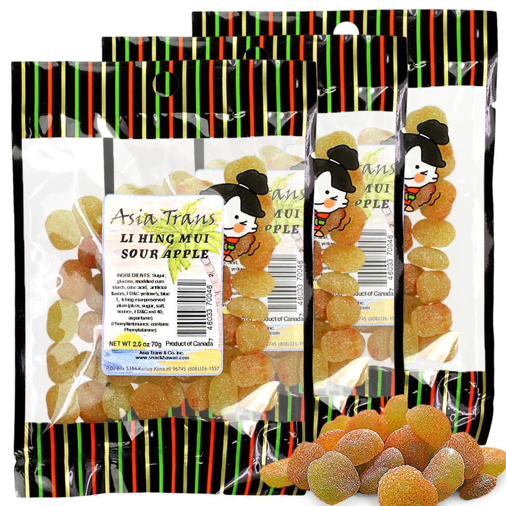 Li Hing Mui Sour Apple Candy - Hawaiian Treat