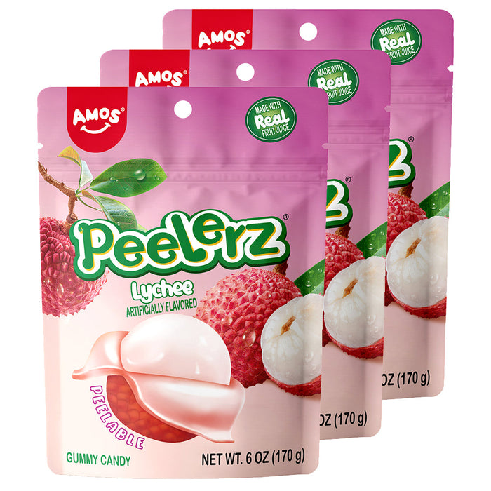Amos Peelerz Lychee Peelable Gummy