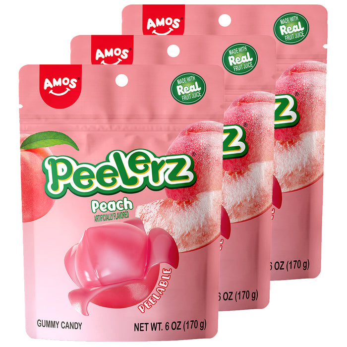 Amos Peelerz Peach Peelable Gummy