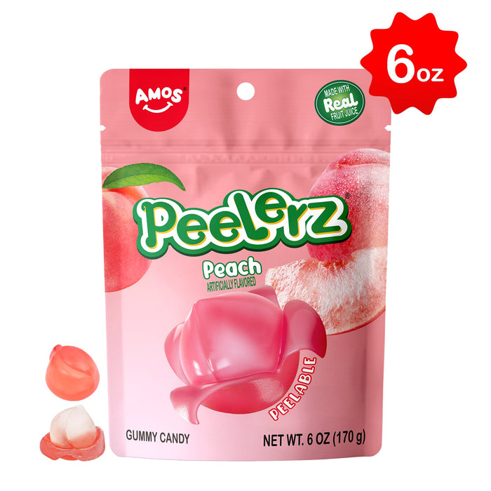 Amos Peelerz Peach Peelable Gummy