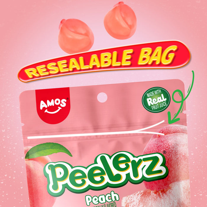 Amos Peelerz Peach Peelable Gummy