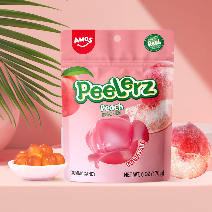 Amos Peelerz Peach Peelable Gummy