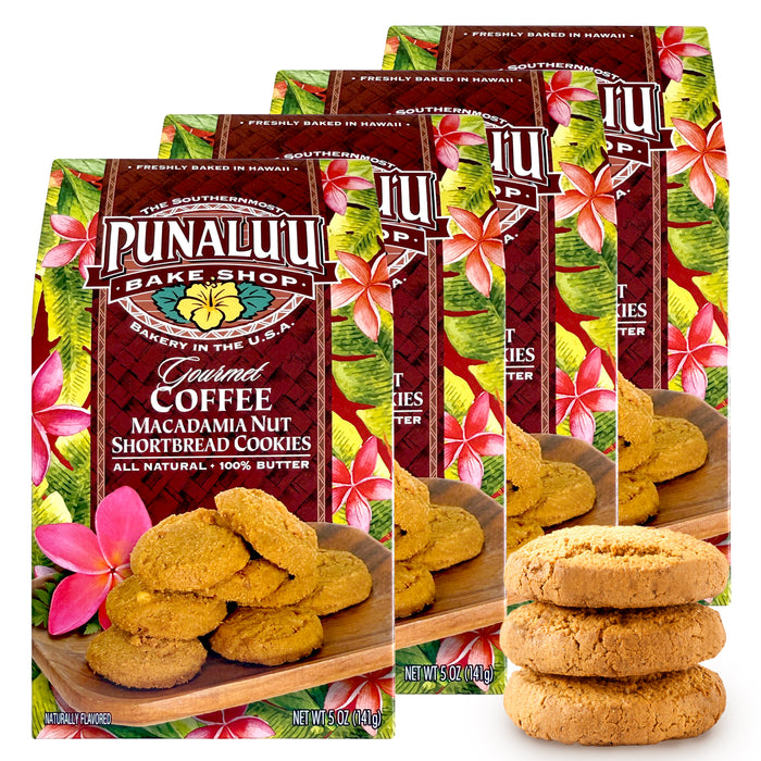 Punalu'u Bakery Gourmet Coffee Macadamia Nut Shortbread Cookies
