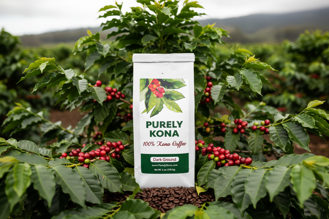 Purely Kona 100% Kona Coffee Dark Roast- 6 oz