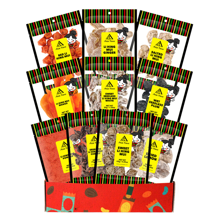 Li Hing Mui Crack Seed Assortment Gift Box 3-Pack Bundle
