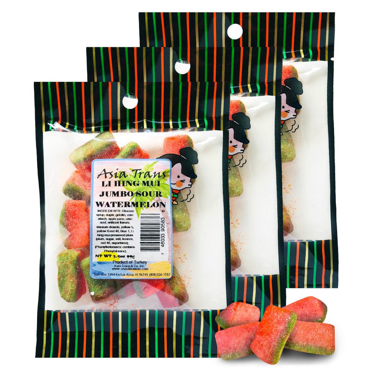 Li Hing Mui Jumbo Sour Watermelon | Hawaiian Snacks