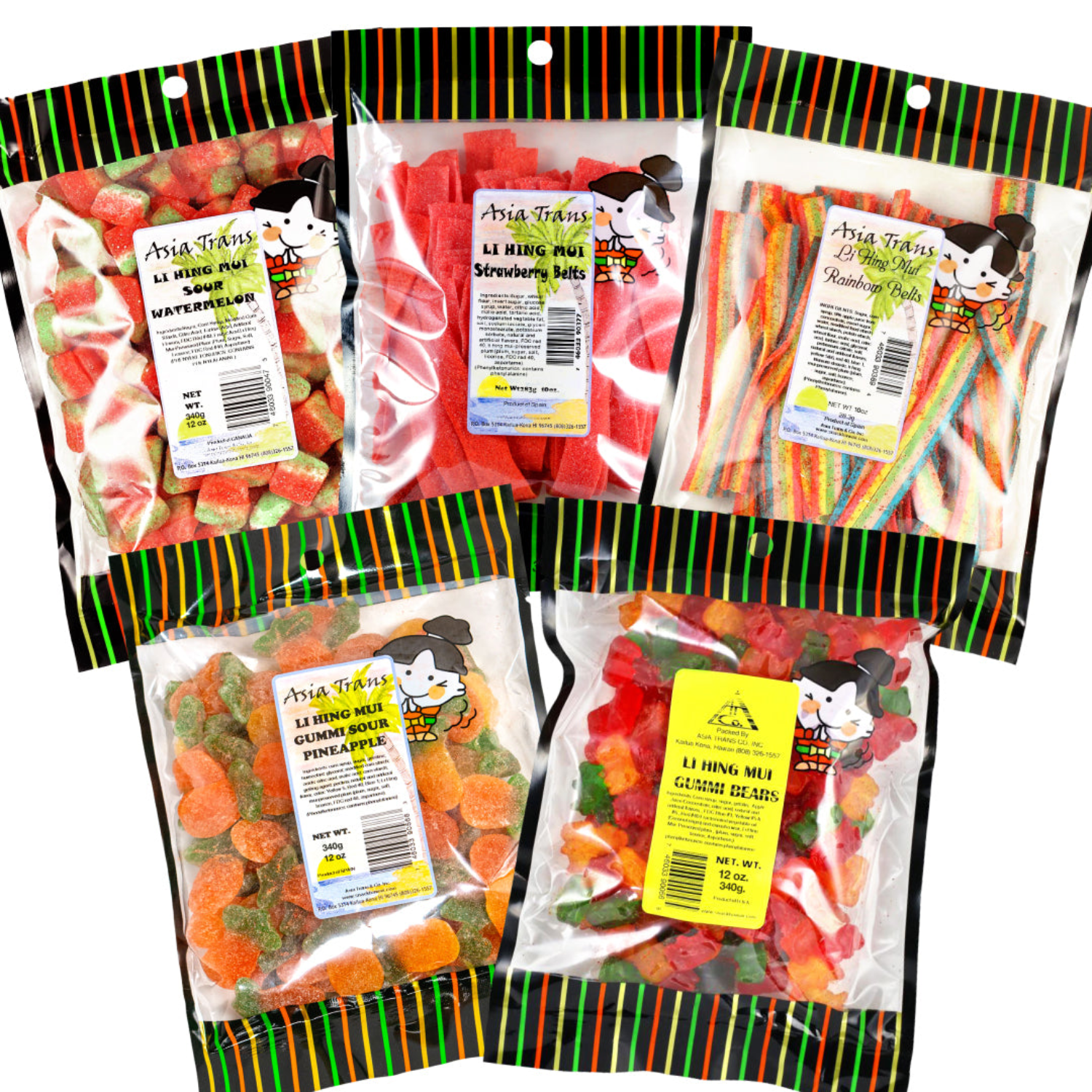Taste The Rainbow Bundle - Li Hing Mui Gummy Candy