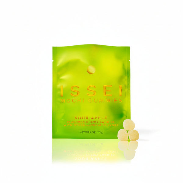 ISSEI Sour Apple Mochi Gummies – Soft & Chewy Plant-Based Candy (4 oz)