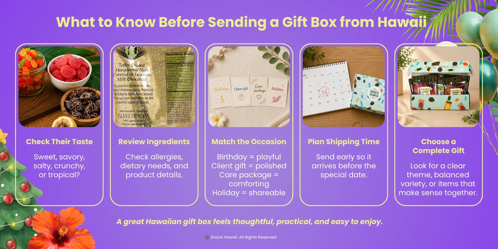 What to Know Before Sending a Gift Box from Hawaii