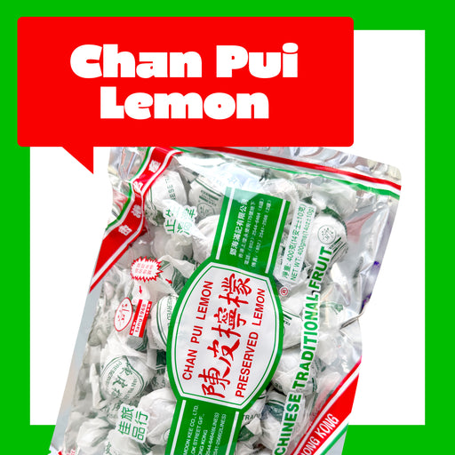 green red and sliver bag with chinese writing chan pui lemon