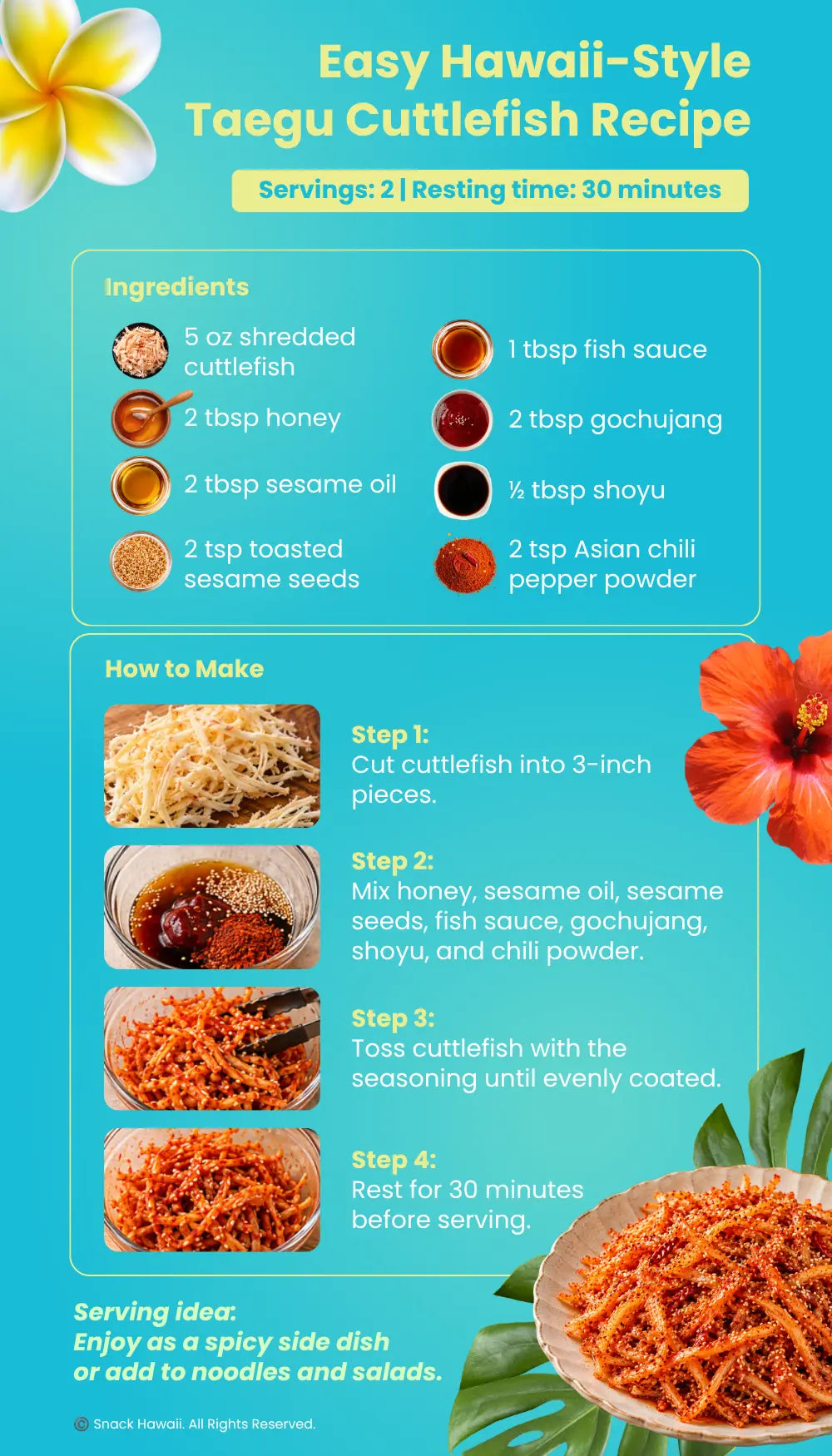 Easy Hawaii-Style Taegu Cuttlefish Recipe