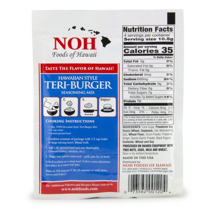 NOH Hawaiian Style Teri Burger Seasoning Mix