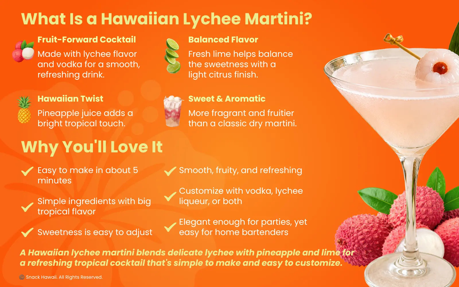 What Is a Hawaiian Lychee Martini?