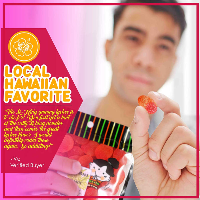 Li Hing Mui Gummy Lychee Candy: Hawaiian Candy
