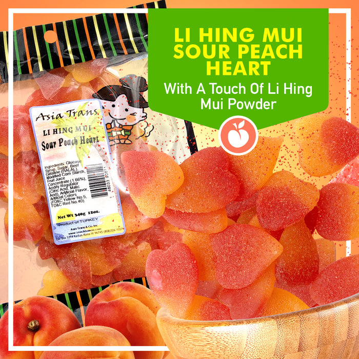 Li Hing Mui Sour Peach Hearts